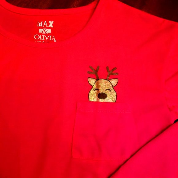 NWOT | Max & Olivia | Kids | Red | Long Sleeved Shirt | Size: 10/12 - Picture 3 of 7